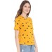 Half Sleeve Printed Women Yellow Top