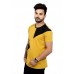 Color block Men Round Neck Yellow T-Shirt