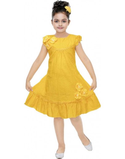 Girls Midi/Knee Length Beach Wear Dress